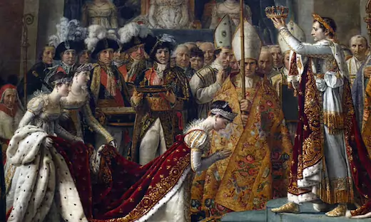 l'Empereur Napoleon Bonaparte couronne son épouse Josephine