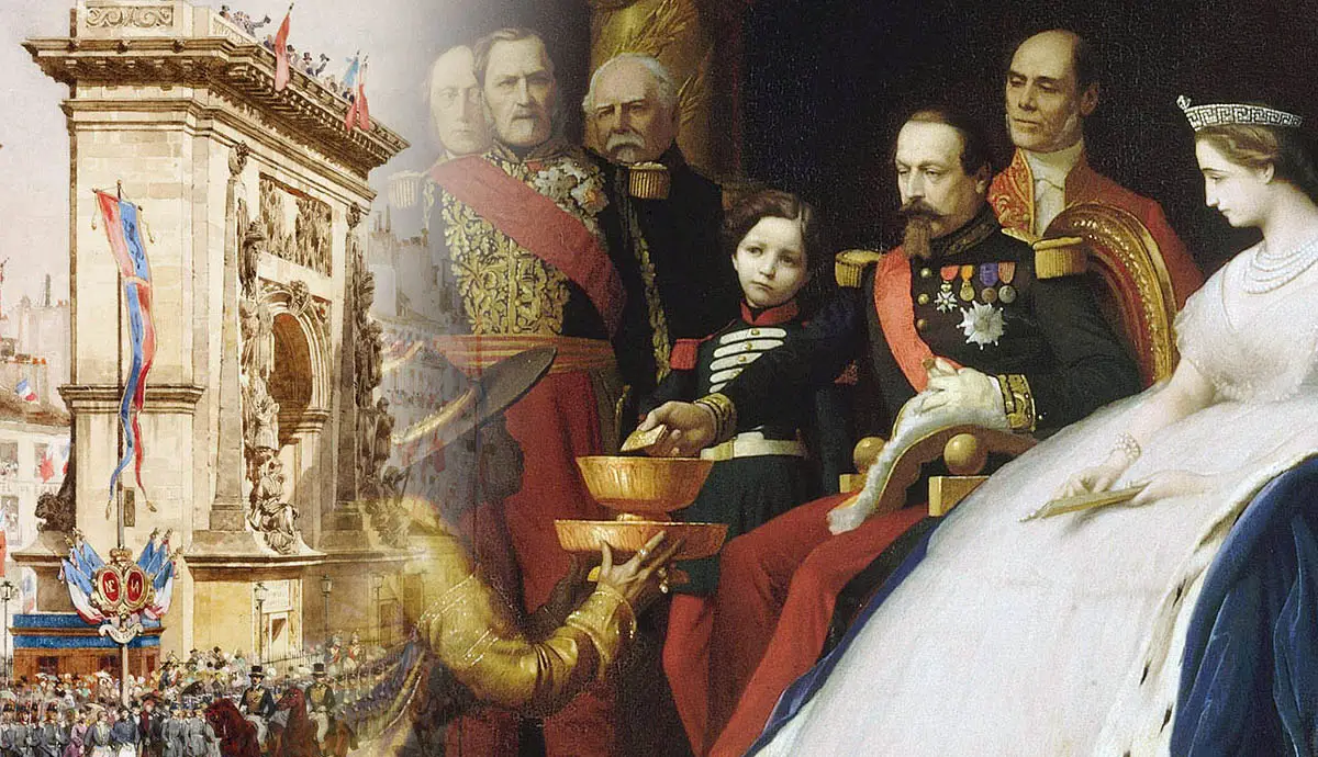 La Reine Victoria rencontre à Paris Napoleon III et l'impératrice Eugenie